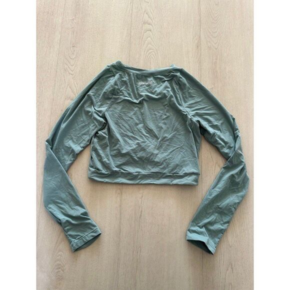 Alphalete Long Sleeve Apex Teal Cropped Shirt‎ size Small - Picture 2 of 2